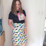 Rainbow Geo Rosella Tulip Skirt size 10