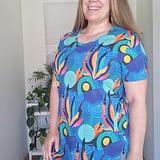 Summer abstract Cockatoo Shift Dress with pockets