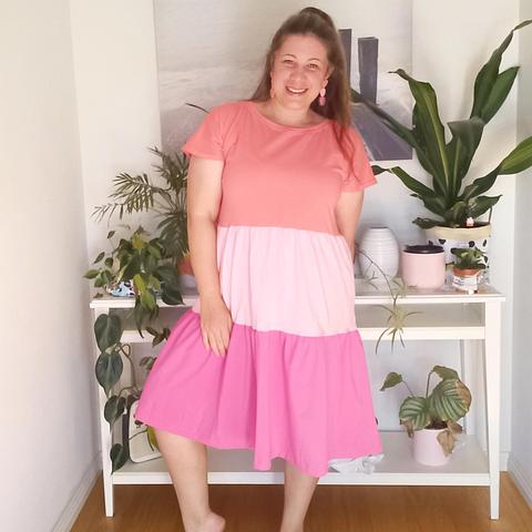Pink Tiered Wallaby Dress