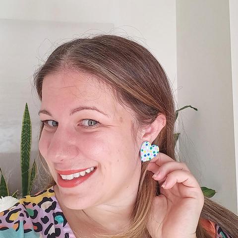 Confetti heart earrings